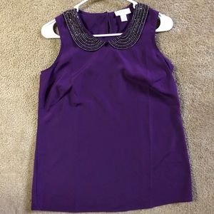 Peter Pan Collared Sleeveless Blouse